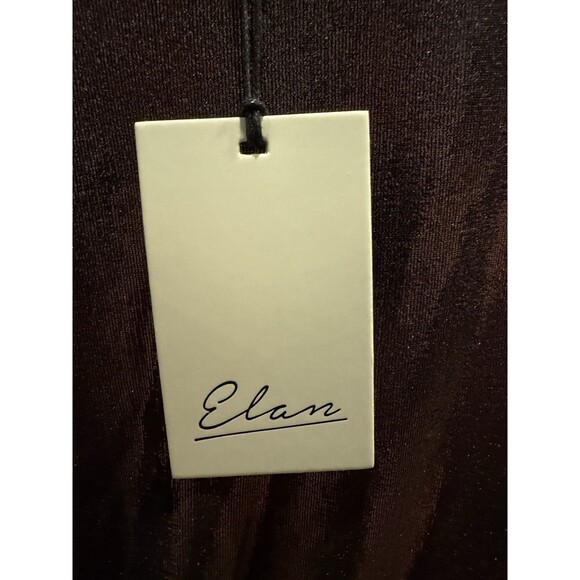 Elan Knotted Mini Tee Shirt  / T-Shirt Dress Metallic Crew Neck Short Sleeve  L - Picture 3 of 7